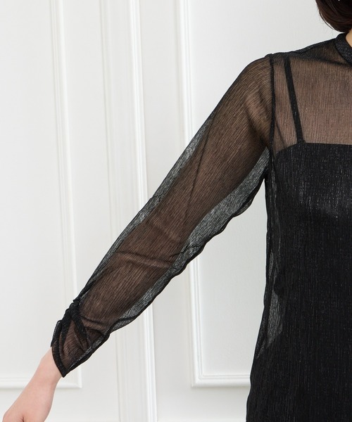 AIMER（エメ）の「プチハイネックラメトップス（Tシャツ/カットソー・レディース・ブラック・LARGE/MEDIUM）」の9枚目の写真