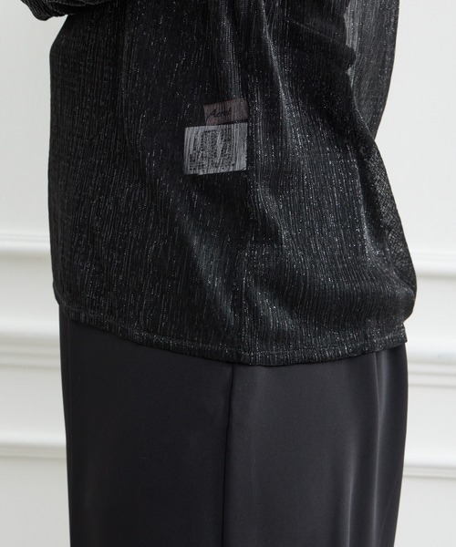 AIMER（エメ）の「プチハイネックラメトップス（Tシャツ/カットソー・レディース・ブラック・LARGE/MEDIUM）」の7枚目の写真