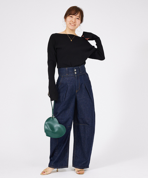 YAHKI（ヤーキ）の「【YAHKI/ヤーキ】SOFTO W FACE ハートクラッチバック（クラッチバッグ・レディース・ブラック/ダークグリーン・フリー）」の13枚目の写真