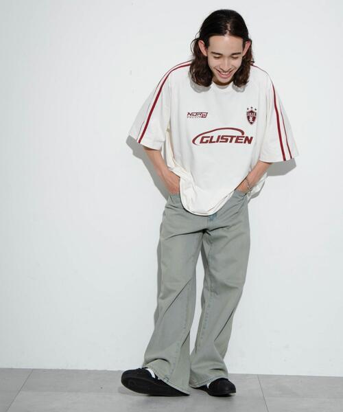 WEGO（ウィゴー）の「WEGO/ゲームロゴスリーブラインT（Tシャツ/カットソー・メンズ・ホワイト/ブラック/アイボリー/ネイビー/ピンク・MEDIUM/LARGE）」の20枚目の写真