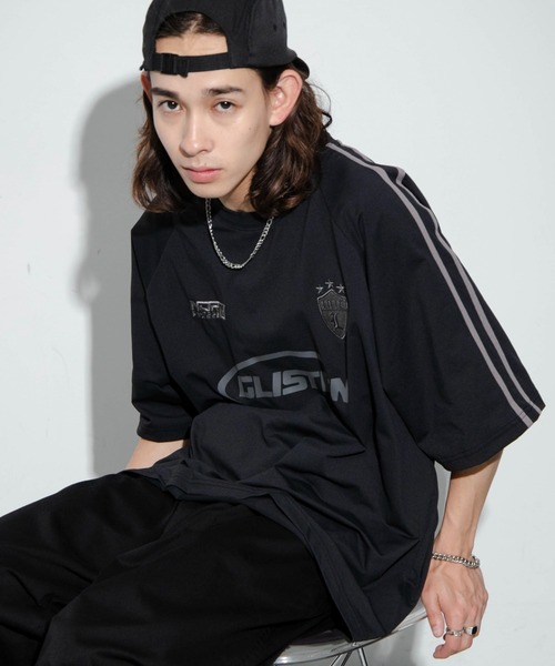 WEGO（ウィゴー）の「WEGO/ゲームロゴスリーブラインT（Tシャツ/カットソー・メンズ・ホワイト/ブラック/アイボリー/ネイビー/ピンク・MEDIUM/LARGE）」の15枚目の写真