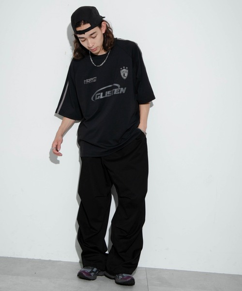 WEGO（ウィゴー）の「WEGO/ゲームロゴスリーブラインT（Tシャツ/カットソー・メンズ・ホワイト/ブラック/アイボリー/ネイビー/ピンク・MEDIUM/LARGE）」の17枚目の写真