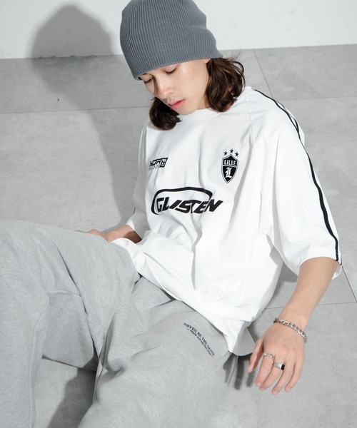 WEGO（ウィゴー）の「WEGO/ゲームロゴスリーブラインT（Tシャツ/カットソー・メンズ・ホワイト/ブラック/アイボリー/ネイビー/ピンク・MEDIUM/LARGE）」の11枚目の写真