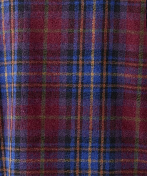 DISCUS（ディスカス）の「【DISCUS別注】シャギーチェックシャツジャケット（シャツ/ブラウス・メンズ・ボルドー/オレンジ/グリーン・MEDIUM/LARGE）」の5枚目の写真