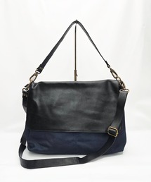 【BICASH/ビカーシ】2WAYキャンバス×レザーショルダーバッグ/#B852F