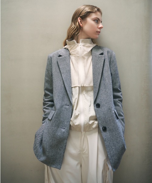 【値下げタグ付き】emmi eco ツイードシングルジャケット emmi（エミ）の「eco ツイードシングルジャケット（その他アウター
