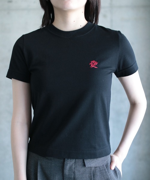 G.V.G.V.（ジーヴィージーヴィー）の「LOVE AND LIE EMBROIDERY H/S TEE（Tシャツ/カットソー・レディース・ブラック/ホワイト・ONE SIZE）」の7枚目の写真