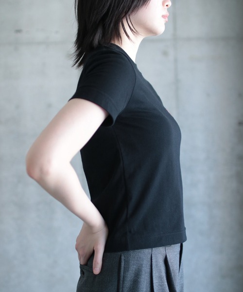 G.V.G.V.（ジーヴィージーヴィー）の「LOVE AND LIE EMBROIDERY H/S TEE（Tシャツ/カットソー・レディース・ブラック/ホワイト・ONE SIZE）」の6枚目の写真