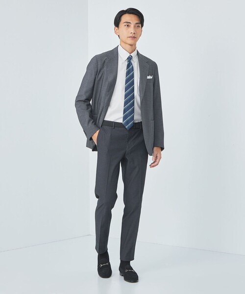 green label relaxing(グリーンレーベルリラクシング)の「エブリット コットンオックス ストライプ スナップ ボタンダウン シャツ -イージーアイロン-(シャツ/ブラウス・メンズ・ライトグレー/ライム・S/M/L/XL)」の13枚目の写真