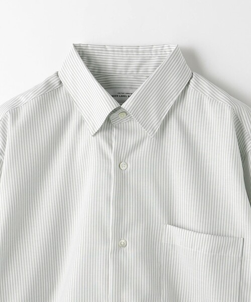 green label relaxing(グリーンレーベルリラクシング)の「エブリット コットンオックス ストライプ スナップ ボタンダウン シャツ -イージーアイロン-(シャツ/ブラウス・メンズ・ライトグレー/ライム・S/M/L/XL)」の19枚目の写真