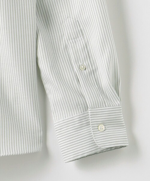 green label relaxing(グリーンレーベルリラクシング)の「エブリット コットンオックス ストライプ スナップ ボタンダウン シャツ -イージーアイロン-(シャツ/ブラウス・メンズ・ライトグレー/ライム・S/M/L/XL)」の20枚目の写真
