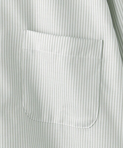green label relaxing(グリーンレーベルリラクシング)の「エブリット コットンオックス ストライプ スナップ ボタンダウン シャツ -イージーアイロン-(シャツ/ブラウス・メンズ・ライトグレー/ライム・S/M/L/XL)」の22枚目の写真