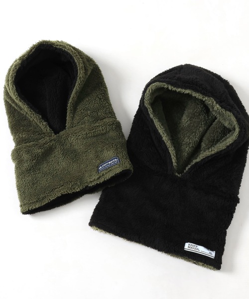 KRIFF MAYER Kid's Collection（クリフメイヤーキッズコレクション）の「ニンジャりん フード型 ボリューム ネックウォーマー（ネックウォーマー/スヌード・キッズ・オフホワイト/カーキ/カモフラージュ/ネイビー/チャコール/ブルー/グレー/レオパード/カラフル/ブラウン・LARGE/MEDIUM）」の6枚目の写真