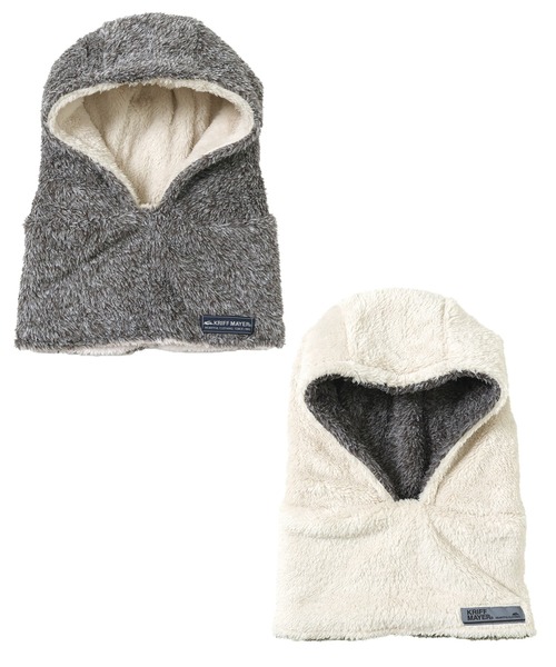 KRIFF MAYER Kid's Collection（クリフメイヤーキッズコレクション）の「ニンジャりん フード型 ボリューム ネックウォーマー（ネックウォーマー/スヌード・キッズ・オフホワイト/カーキ/カモフラージュ/ネイビー/チャコール/ブルー/グレー/レオパード/カラフル/ブラウン・LARGE/MEDIUM）」の13枚目の写真