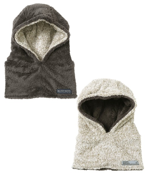 KRIFF MAYER Kid's Collection（クリフメイヤーキッズコレクション）の「ニンジャりん フード型 ボリューム ネックウォーマー（ネックウォーマー/スヌード・キッズ・オフホワイト/カーキ/カモフラージュ/ネイビー/チャコール/ブルー/グレー/レオパード/カラフル/ブラウン・LARGE/MEDIUM）」の14枚目の写真