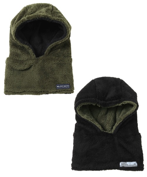 KRIFF MAYER Kid's Collection（クリフメイヤーキッズコレクション）の「ニンジャりん フード型 ボリューム ネックウォーマー（ネックウォーマー/スヌード・キッズ・オフホワイト/カーキ/カモフラージュ/ネイビー/チャコール/ブルー/グレー/レオパード/カラフル/ブラウン・LARGE/MEDIUM）」の16枚目の写真