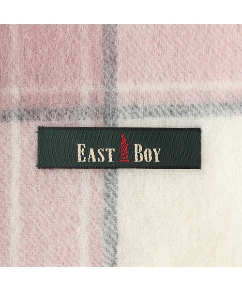 EASTBOY(イーストボーイ)の「マフラー チェック スクール(マフラー・キッズ・サックスブルー系/アイボリー系・F)」の4枚目の写真