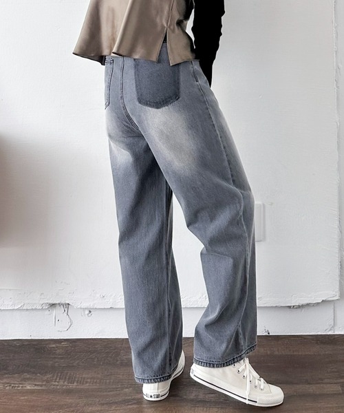 【セール】バックデザインストレートデニム（デニムパンツ）｜DOUX ARCHIVES（ドゥアルシーヴ）