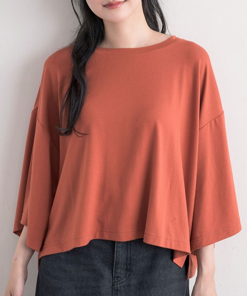 RETRO GIRL（レトロガール）の「クルーネックゆるTEE（Tシャツ/カットソー・レディース・オフホワイト/レッド系1/ブラック・FREE）」の20枚目の写真