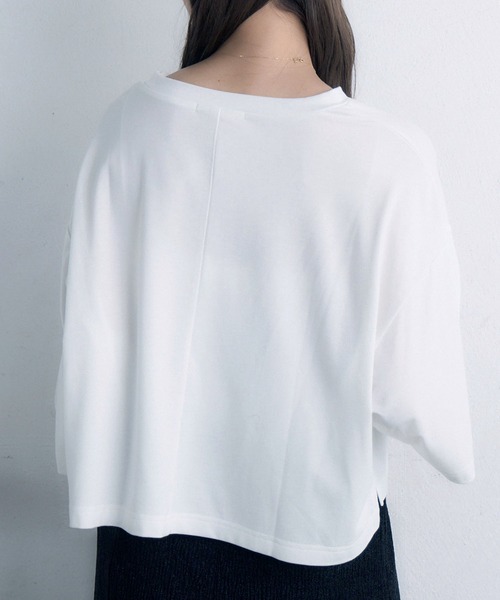 RETRO GIRL（レトロガール）の「クルーネックゆるTEE（Tシャツ/カットソー・レディース・オフホワイト/レッド系1/ブラック・FREE）」の15枚目の写真