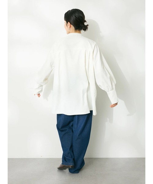 CRAFT STANDARD BOUTIQUE(クラフトスタンダードブティック)の「デシンブザムシャツ ◆(シャツ/ブラウス・レディース・パープル/グリーン/オフホワイト/ブラック・FREE)」の22枚目の写真