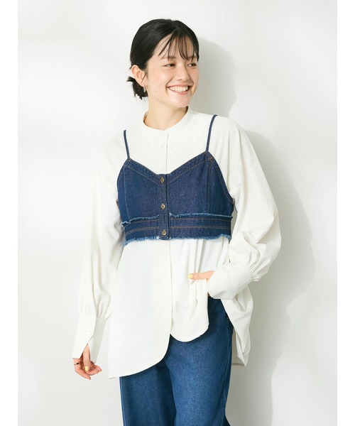 CRAFT STANDARD BOUTIQUE(クラフトスタンダードブティック)の「デシンブザムシャツ ◆(シャツ/ブラウス・レディース・パープル/グリーン/オフホワイト/ブラック・FREE)」の21枚目の写真