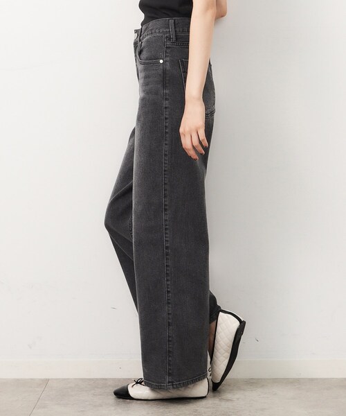 OPAQUE.CLIP（オペークドットクリップ）の「ストレッチバギーデニム／オーガニックコットン混【洗濯機洗い可】（その他パンツ・レディース・ライトブルー/ブルー/スミクロ/ネイビー・40/38/36/34/42）」の2枚目の写真