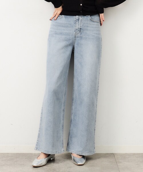 OPAQUE.CLIP（オペークドットクリップ）の「ストレッチバギーデニム／オーガニックコットン混【洗濯機洗い可】（その他パンツ・レディース・ライトブルー/ブルー/スミクロ/ネイビー・40/38/36/34/42）」の3枚目の写真