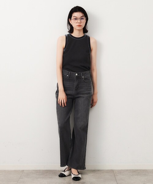 OPAQUE.CLIP（オペークドットクリップ）の「ストレッチバギーデニム／オーガニックコットン混【洗濯機洗い可】（その他パンツ・レディース・ライトブルー/ブルー/スミクロ/ネイビー・40/38/36/34/42）」の7枚目の写真