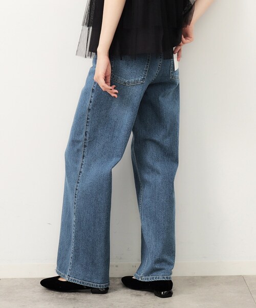 OPAQUE.CLIP（オペークドットクリップ）の「ストレッチバギーデニム／オーガニックコットン混【洗濯機洗い可】（その他パンツ・レディース・ライトブルー/ブルー/スミクロ/ネイビー・40/38/36/34/42）」の9枚目の写真