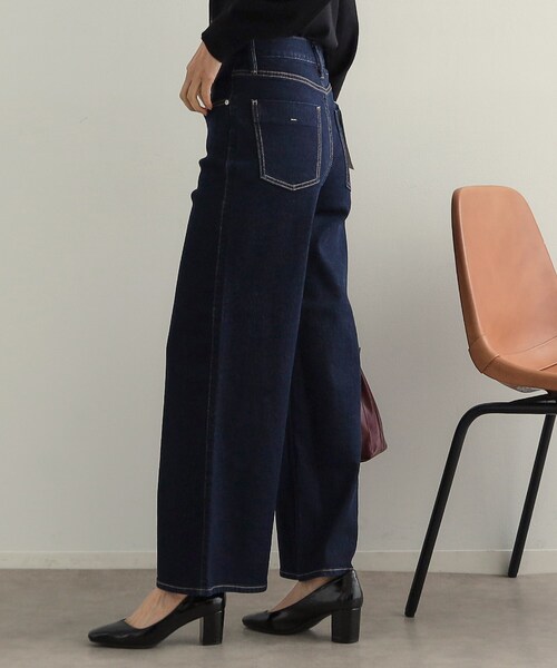 OPAQUE.CLIP（オペークドットクリップ）の「ストレッチバギーデニム／オーガニックコットン混【洗濯機洗い可】（その他パンツ・レディース・ライトブルー/ブルー/スミクロ/ネイビー・40/38/36/34/42）」の13枚目の写真