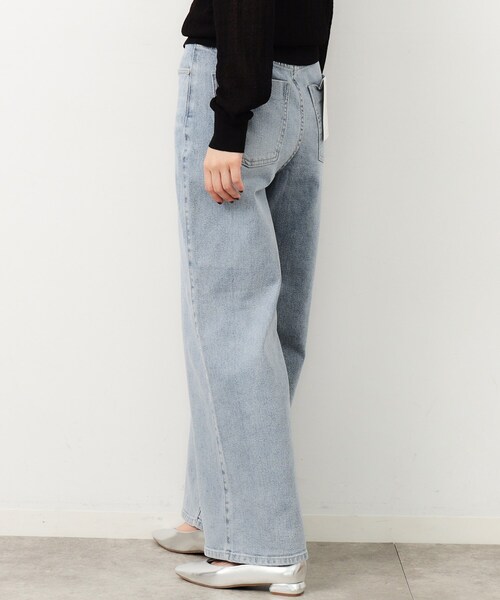 OPAQUE.CLIP（オペークドットクリップ）の「ストレッチバギーデニム／オーガニックコットン混【洗濯機洗い可】（その他パンツ・レディース・ライトブルー/ブルー/スミクロ/ネイビー・40/38/36/34/42）」の17枚目の写真