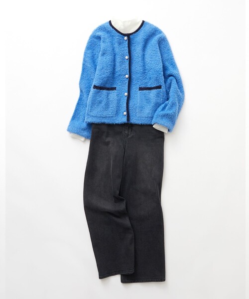 OPAQUE.CLIP（オペークドットクリップ）の「ストレッチバギーデニム／オーガニックコットン混【洗濯機洗い可】（その他パンツ・レディース・ライトブルー/ブルー/スミクロ/ネイビー・40/38/36/34/42）」の22枚目の写真