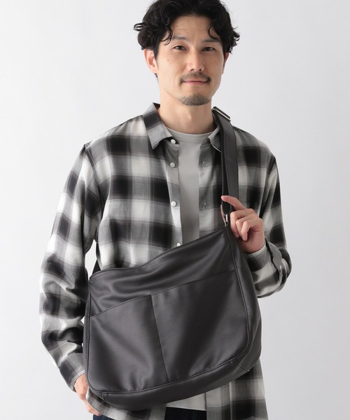 GLOBAL WORK（グローバルワーク）の「PU/ZIPショルダー/139090（ショルダーバッグ・メンズ・グレー/ブラック・FREE）」の5枚目の写真