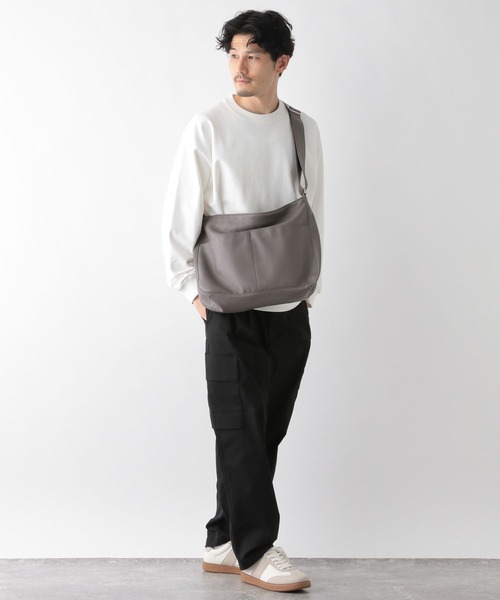 GLOBAL WORK（グローバルワーク）の「PU/ZIPショルダー/139090（ショルダーバッグ・メンズ・グレー/ブラック・FREE）」の9枚目の写真
