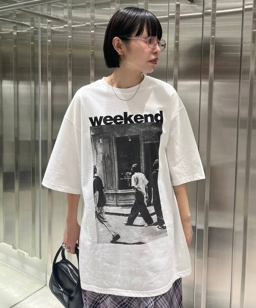 Narcissus（ナルシス）の「【Narcissus】モードロゴＴシャツ（Tシャツ/カットソー・レディース・ホワイト/ブラック・FREE）」の2枚目の写真