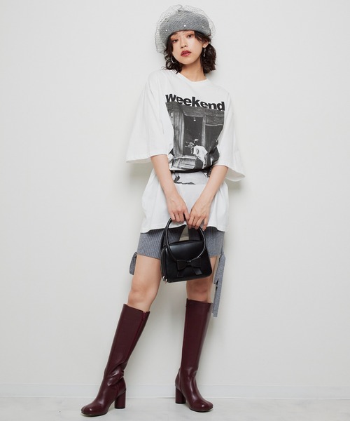 Narcissus（ナルシス）の「【Narcissus】モードロゴＴシャツ（Tシャツ/カットソー・レディース・ホワイト/ブラック・FREE）」の3枚目の写真