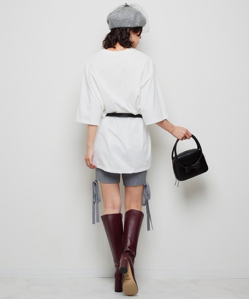 Narcissus（ナルシス）の「【Narcissus】モードロゴＴシャツ（Tシャツ/カットソー・レディース・ホワイト/ブラック・FREE）」の4枚目の写真