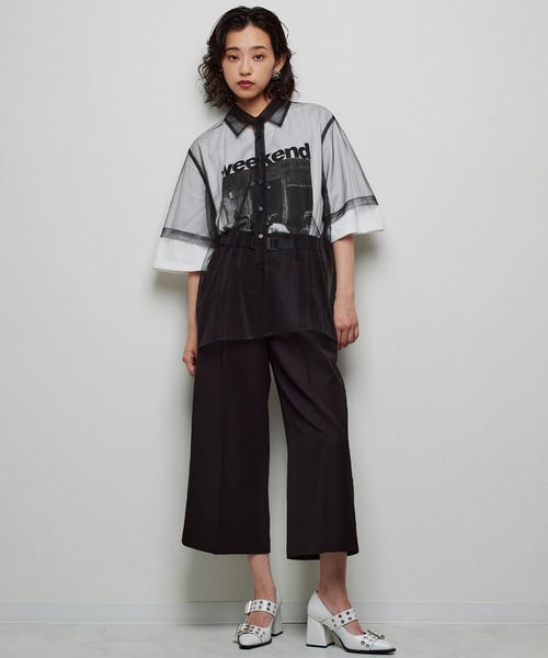 Narcissus（ナルシス）の「【Narcissus】モードロゴＴシャツ（Tシャツ/カットソー・レディース・ホワイト/ブラック・FREE）」の6枚目の写真