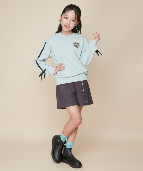JENNI(ジェニィ)の「シャギーハートクルーソックス(ソックス/靴下・キッズ・ミント/オフホワイト/ブラック・19-21cm/22-24cm)」の12枚目の写真
