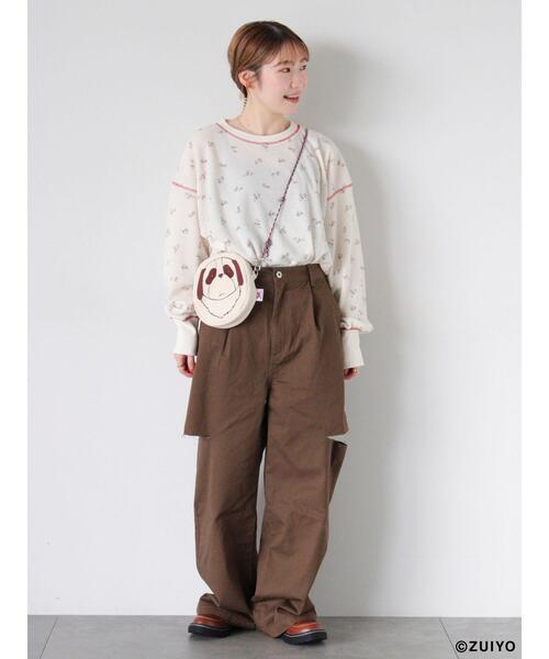 ehka sopo（エヘカソポ）の「【アルプスの少女ハイジ】ショルダーポーチ（ハンドバッグ・レディース・ブラウン/オフホワイト・F）」の13枚目の写真