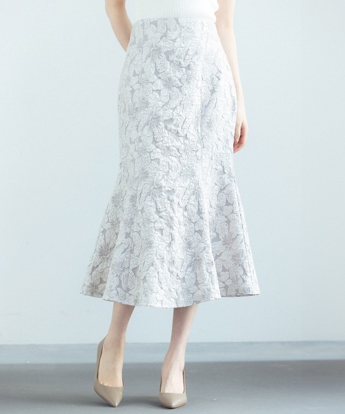 DRESS PLUS(ドレスプラス)の「フクレジャガードマーメイドミモレ丈スカート(スカート・レディース・ピンクベージュ/ブラック/グレー/ブルーグレー・S/M/L/XL)」の9枚目の写真