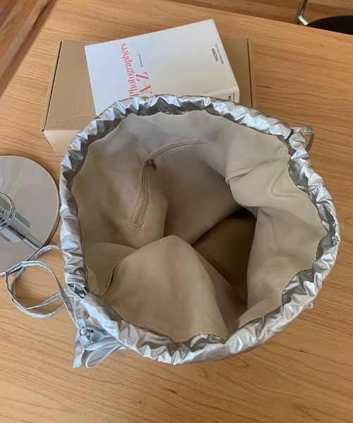 WEGO（ウィゴー）の「WEGO/メタリックナップザック（トートバッグ・レディース・ブラック/シルバー・FREE）」の19枚目の写真