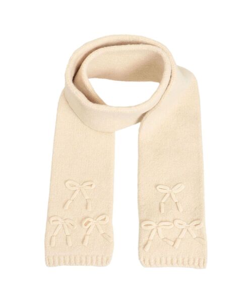 merry jenny（メリージェニー）の「ribbon narrowマフラー　/　リボンナローマフラー（マフラー・レディース・ブラック/グレー/アイボリー・FREE）」の10枚目の写真