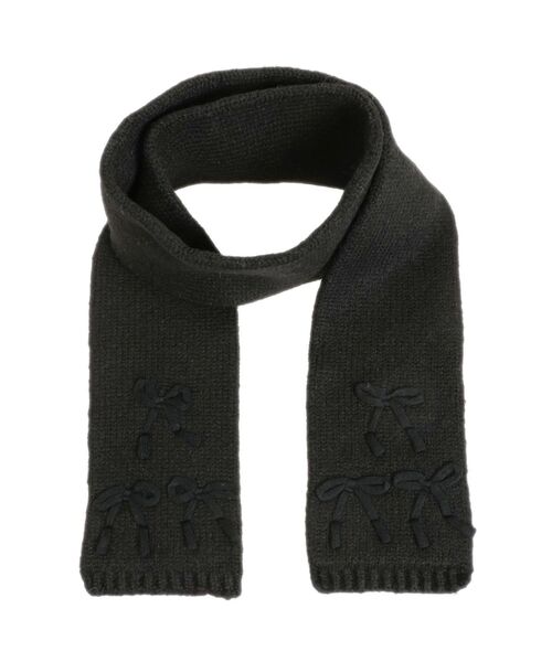 merry jenny（メリージェニー）の「ribbon narrowマフラー　/　リボンナローマフラー（マフラー・レディース・ブラック/グレー/アイボリー・FREE）」の12枚目の写真