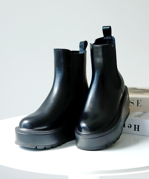 セール】驚異の0.8kg軽量＆走れる！サイドゴア厚底プラットフォーム