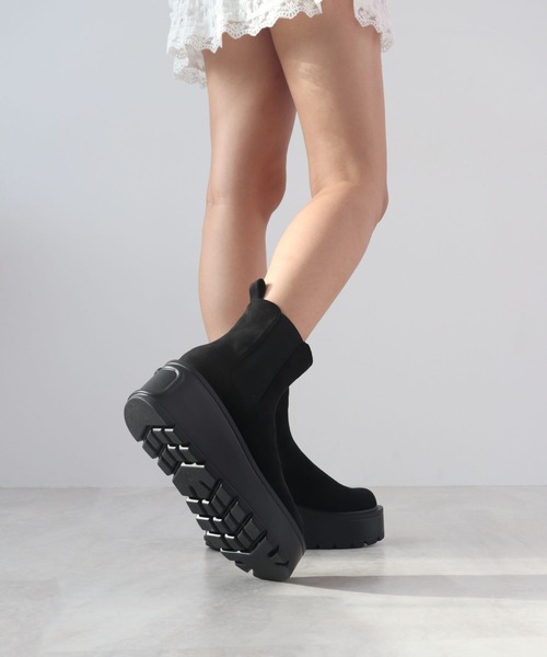 セール】驚異の0.8kg軽量＆走れる！サイドゴア厚底プラットフォーム