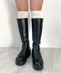 Futier land | 超軽っ！挫かない厚底プラットフォームロングブーツ(ブーツ)