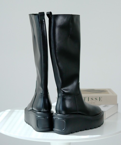 Futier land(フューティアランド)の「超軽っ!挫かない厚底プラットフォームロングブーツ(ブーツ・レディース・ブラック・36/37/38/39/40)」の7枚目の写真