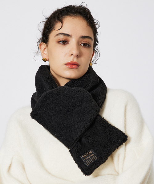 TAION（タイオン）の「【WEB限定】TAION/タイオン リバーシブル ダウンマフラー-ソフトシェルR201ALSML-1SOFT SHELL（マフラー・メンズ・カーキ/グリーン系その他/ダークネイビー/ブラック/グリーン系その他2/グリーン系その他3/ブルー系その他/ブラック系その他・フリー）」の15枚目の写真